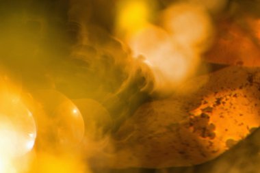 Büyük bokeh sarı altın rengi soyut arkaplan.