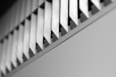 Plastikten yapılmış klima fanı maskesi ayrıntıları.