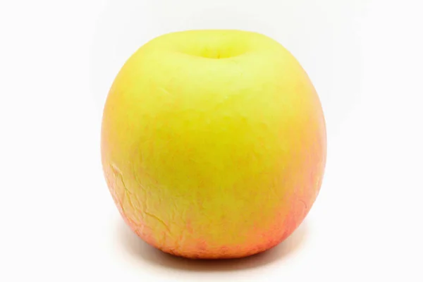 Rött Moget Äpple Isolerad Vit Bakgrund — Stockfoto