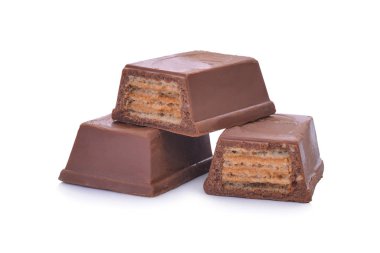 gofret çikolata beyaz izole