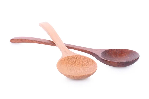 Wood spoon elszigetelt fehér — Stock Fotó
