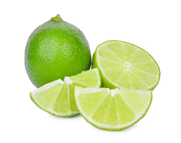 Fresh lime isolated on white — Stock Photo, Image