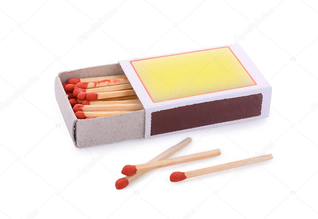 box of matches isolated on white