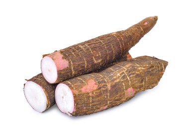 Cassava isolated on a white clipart
