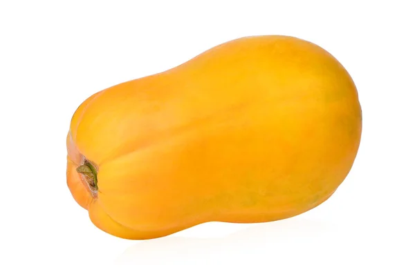 Rijp papaya fruit geïsoleerd op witte achtergrond — Stockfoto