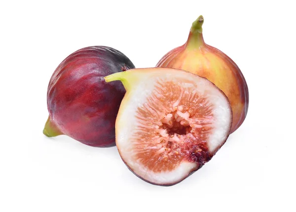 Fig. Frutas isoladas sobre fundo branco — Fotografia de Stock