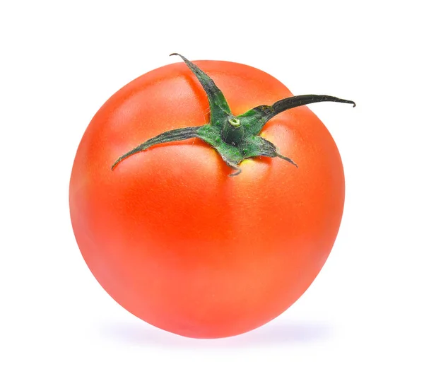 Tomate fresco isolado em pastagem branca — Fotografia de Stock