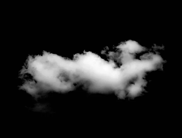 Wolken isoliert auf schwarzem Hintergrund. — Stockfoto
