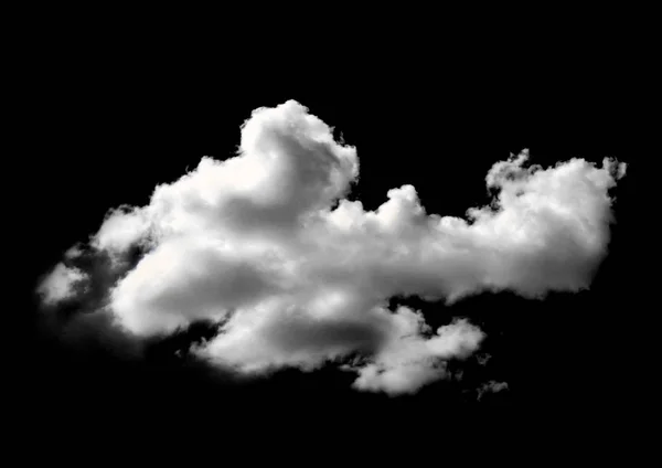 Nuvens isoladas em fundo preto. — Fotografia de Stock