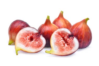 Beyaz arkaplanda incir meyvesi izole