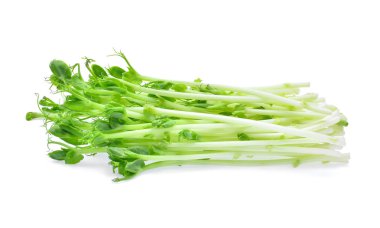 taze kar bezelye izole üzerinde beyaz arka plan lahanası