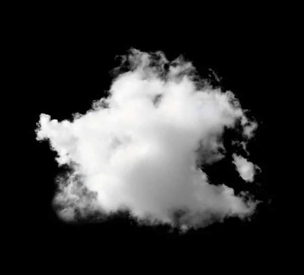 Whtie nuvole isolato su sfondo nero — Foto Stock