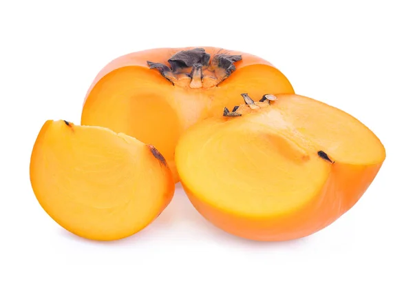 Vers Persimmon fruit geïsoleerd op witte achtergrond — Stockfoto