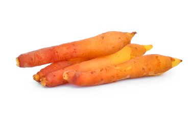 Beyaz arka plan üzerinde izole taze galingale