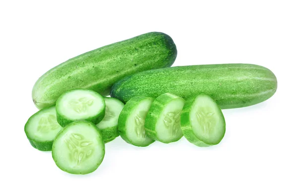 Fresh cucumber isolated on white background — Stock Photo, Image