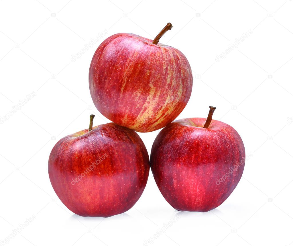 fresh gala apples isolated on white background