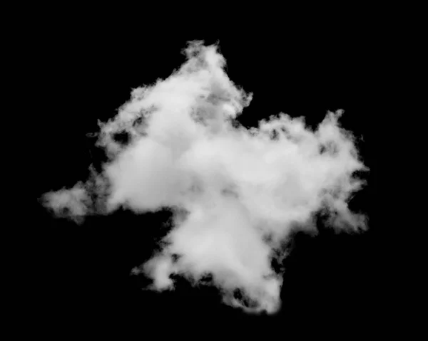 White clouds isolated on black background — Stock Photo, Image