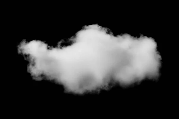 White clouds isolated on black background — Stock Photo, Image