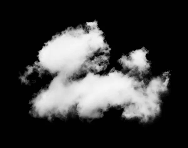 White clouds isolated on black background — Stock Photo, Image