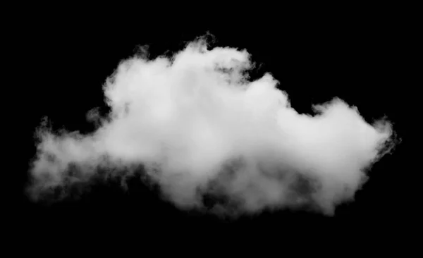 Nuvole bianche isolate su sfondo nero — Foto Stock