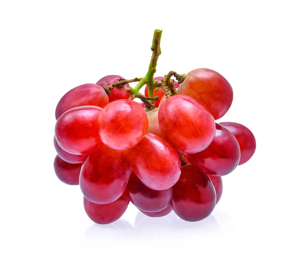 Fresh red grape fruit isolated on white background — Stock Photo, Image