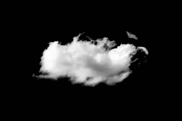 White clouds isolated on black background — Stock Photo, Image