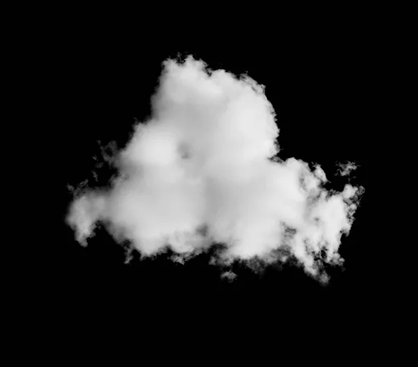 Siyah arkaplanda beyaz bulutlar izole — Stok fotoğraf