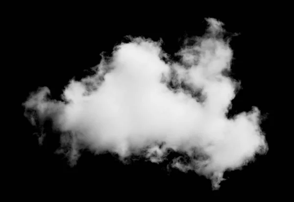 White clouds isolated on black background — Stock Photo, Image