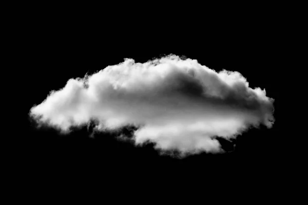 Nuvem branca isolada no fundo preto — Fotografia de Stock