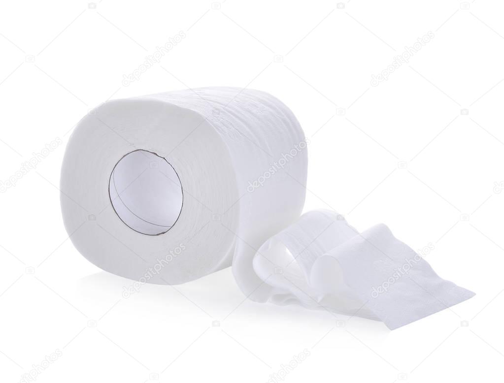 toilet paper,tissue paper roll isolated on white background