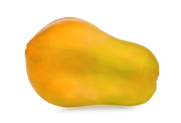 Verse papaya geïsoleerd op witte achtergrond — Stockfoto