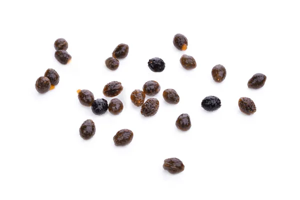 Seeds of ripe papaya isolated on white bakckground — Stock Photo, Image