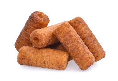 mısır cipsi beyaz zemin üzerine izole