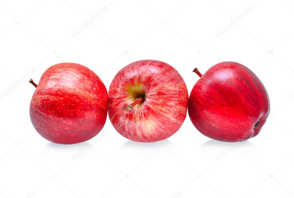 fresh gala apples isolated on white background