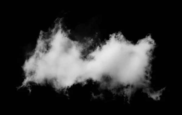 Biała chmura odizolowana na czarnym tle — Zdjęcie stockowe