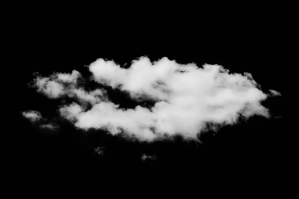 Nube blanca aislada sobre fondo negro —  Fotos de Stock