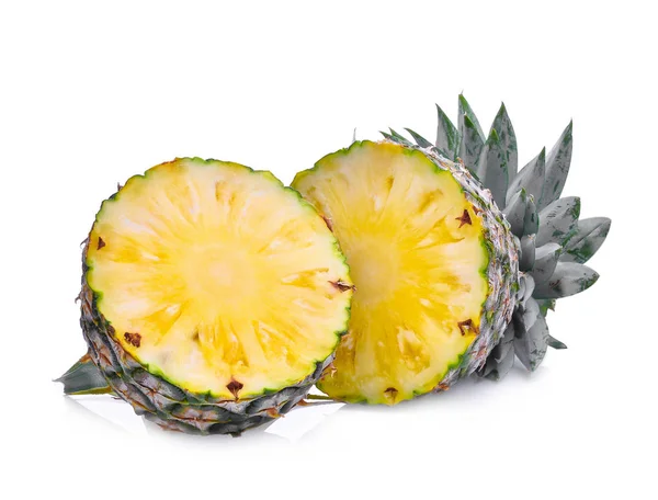 Half of pineapple isolated on white background — Stock Photo, Image