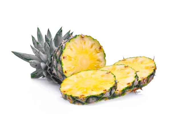 Half of pineapple isolated on white background — Stock Photo, Image