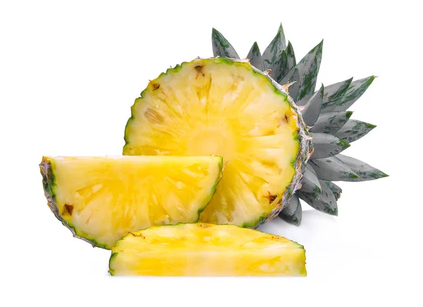 Half of pineapple isolated on white background — Stock Photo, Image