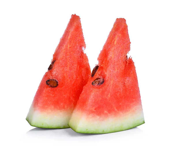 Skivad färsk vattenmelon isolerad på vit bakgrund — Stockfoto