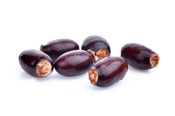 Seeds of lychee fruit isolated on white background — Stock Photo, Image
