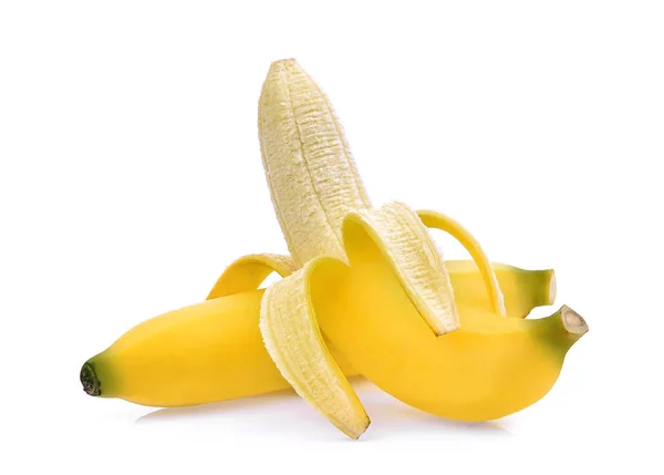 Skalad banan isolerad på vit bakgrund — Stockfoto