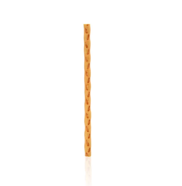 Single biscuit stick isolated on white background — Stock Photo, Image