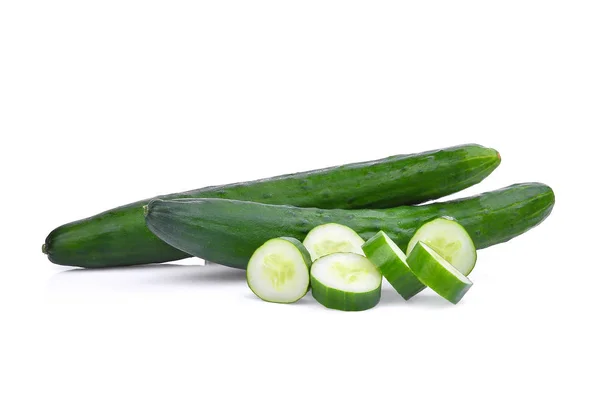 Groene verse Japanse komkommer, suhyo of courgette geïsoleerd op whi — Stockfoto