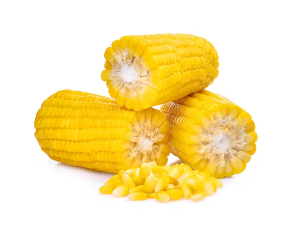 Kukuřice na cob izolované na bílém pozadí — Stock fotografie