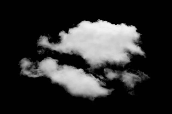 White cloud isolated on black background — Stock Photo, Image