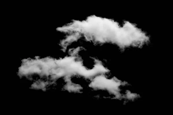 Vit moln isolerad på svart bakgrund — Stockfoto