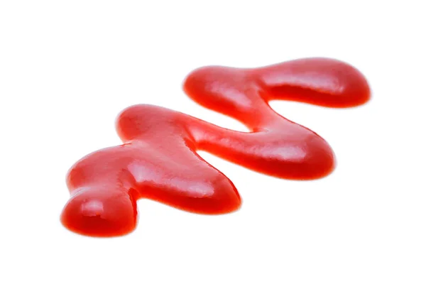 Tomatensauce oder Ketchup isoliert auf weißem Hintergrund — Stockfoto