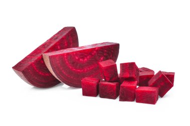 pancar beyaz arka plan üzerinde izole küpleri ile dilim