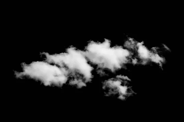 White cloud isolated on black background — Stock Photo, Image